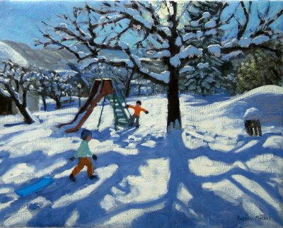 Rutsjebanen om vinteren, Bourg, St. Moritz af Andrew Macara